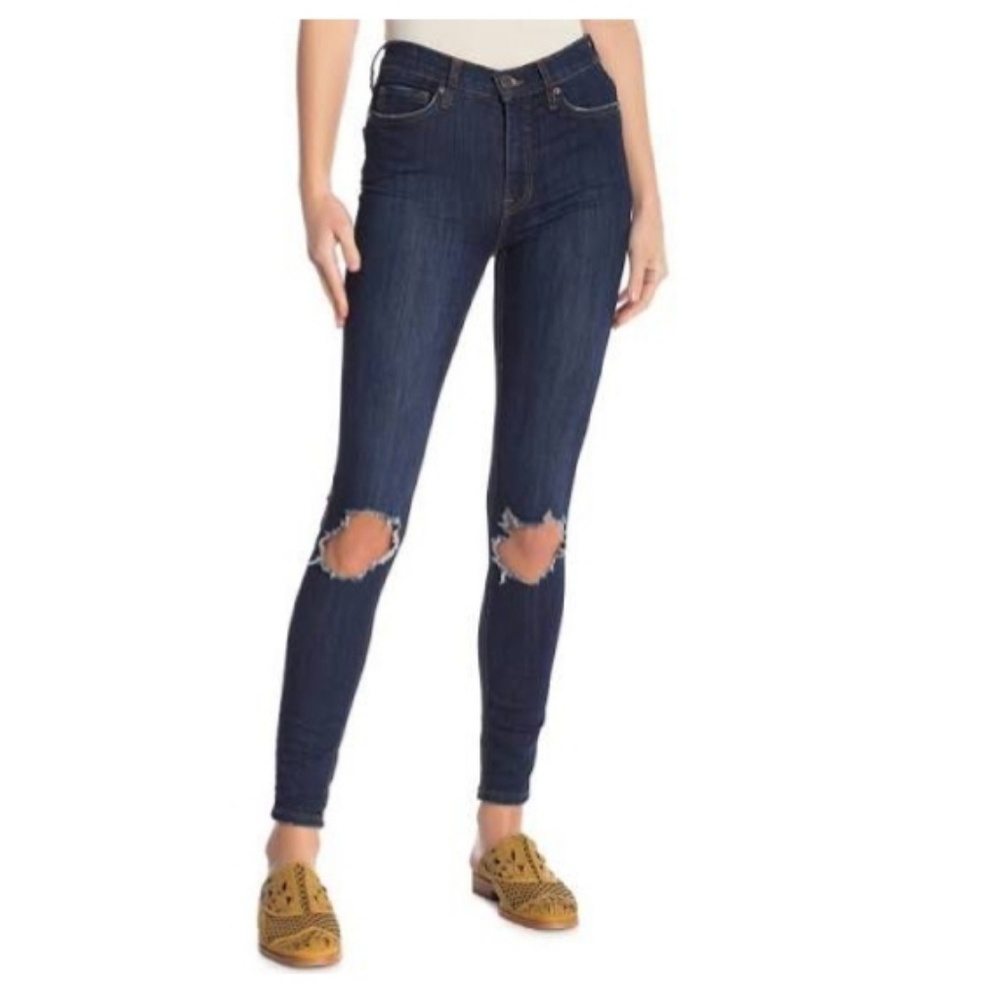 Free People High rise busted skinny Jeans size 31 - Picture 2 of 8